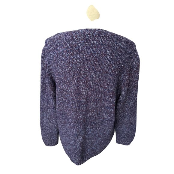 Talbots Purple Merino Wool Blend Sweater Side Metal Zipper Long Sleeve Size XL - Picture 4 of 6